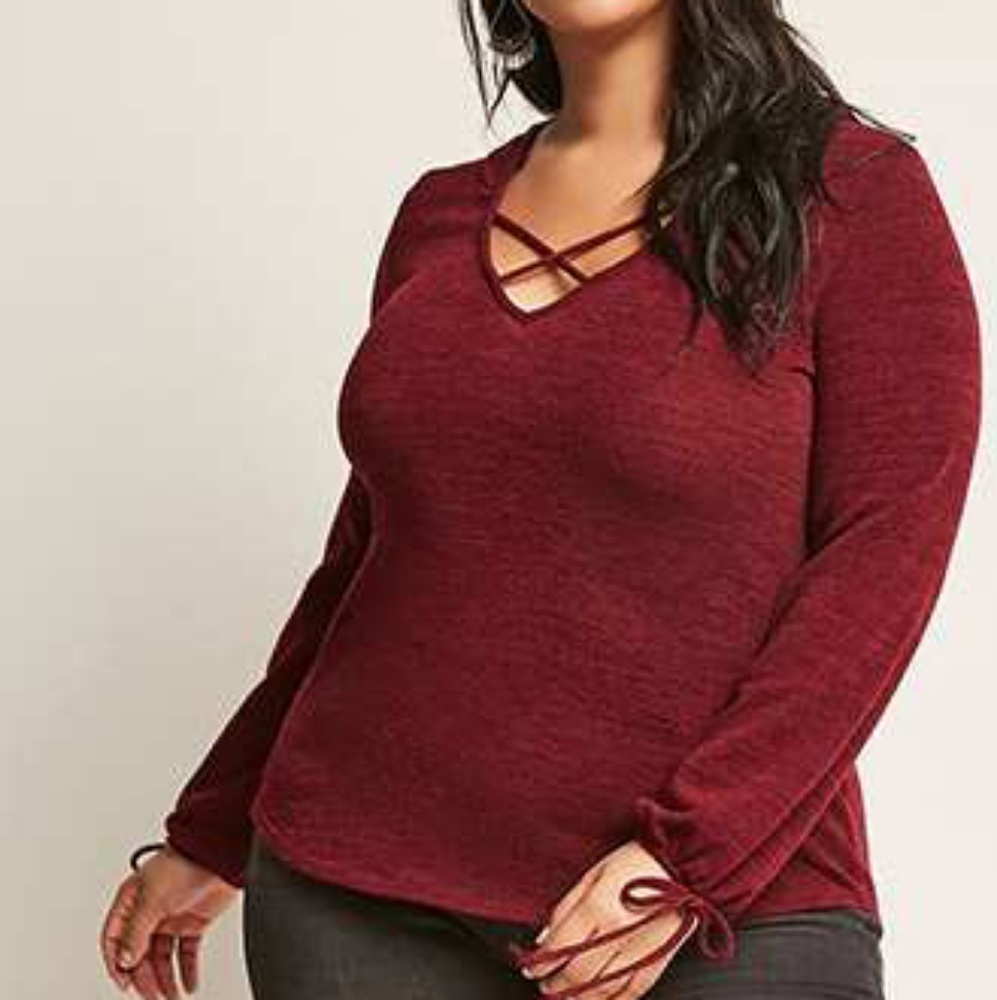 Hooded Lace Up Top